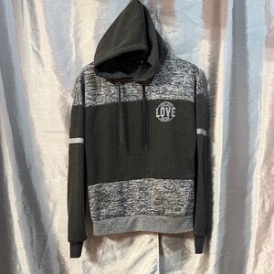 Stylish Black and Gray Women's Hoodie